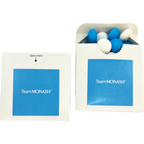 Flip Lid Cardboard Box with Choc Beans 50g